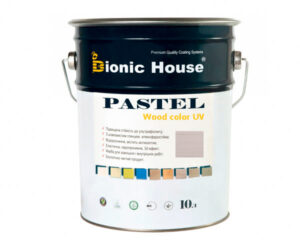 Краска для дерева PASTEL Wood Color / Bionic-House / 10л / Грей Р217 RAMKABUD Краска для дерева PASTEL Wood Color / Bionic-House / 10л / Грей Р217 RAMKABUD RAMKABUD- Купить стройматериалы для кровли и фасада