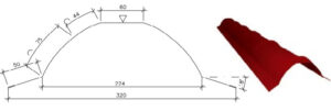 Конёк полукруглый Ruukki 50 plus 0.5 мм RA-1-BRO. RAMKABUD Конёк полукруглый Ruukki 50 plus 0.5 мм RA-1-BRO. RAMKABUD RAMKABUD- Купить стройматериалы для кровли и фасада