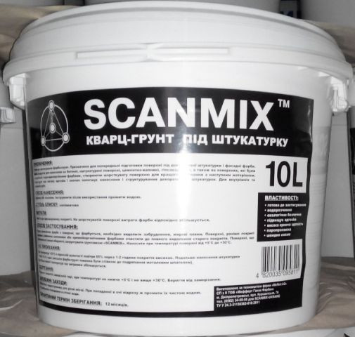 Кварц-грунт под штукатурку Scanmix Standart (5л) RAMKABUD 2 Кварц-грунт под штукатурку Scanmix Standart (5л) RAMKABUD RAMKABUD- Купить стройматериалы для кровли и фасада 2