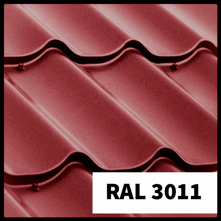 Металлочерепица Атланта RAL 3011 PE 0,45 мм RAMKABUD 2 Металлочерепица Атланта RAL 3011 PE 0,45 мм RAMKABUD RAMKABUD- Купить стройматериалы для кровли и фасада 2