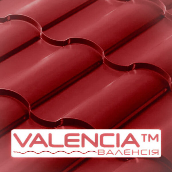 Металлочерепица VALENCIA 0,45 мм PEMA RAL 3011  Optima Steel RAMKABUD RAMKABUD- Купить стройматериалы для кровли и фасада 2