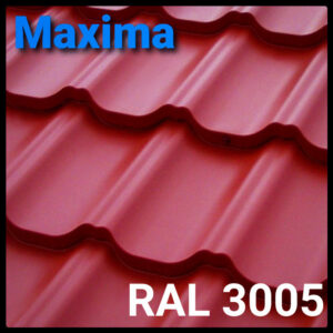 Металлочерепица MAXIMA 0,50 мм PEMA RAL 3005 Италия RAMKABUD Металлочерепица MAXIMA 0,50 мм PEMA RAL 3005 Италия RAMKABUD RAMKABUD- Купить стройматериалы для кровли и фасада