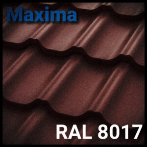 Металлочерепица MAXIMA  0,45 мм | лист (1195 мм х 2250) = 2,689 м кв| PEMA RAL 8017 | ARCELOR| RAMKABUD Металлочерепица MAXIMA  0,45 мм | лист (1195 мм х 2250) = 2,689 м кв| PEMA RAL 8017 | ARCELOR| RAMKABUD RAMKABUD- Купить стройматериалы для кровли и фасада