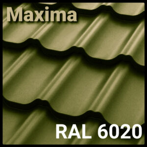 Металлочерепица MAXIMA™  0,45 мм| Ral 6020 |лист (1195 мм х 2250) 2,689 м кв| RAMKABUD Металлочерепица MAXIMA™  0,45 мм| Ral 6020 |лист (1195 мм х 2250) 2,689 м кв| RAMKABUD RAMKABUD- Купить стройматериалы для кровли и фасада