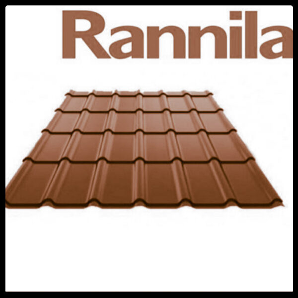 Металлочерепица Rannila DG 4345 PE 0,45 мм RAL 8017 RAMKABUD RAMKABUD- Купить стройматериалы для кровли и фасада 2