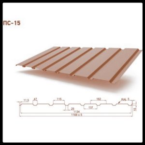 Профнастил ПС 15 • RAL 8017 • Matt • 0,45 mm • Sutor Steel • Киев RAMKABUD Профнастил ПС 15 • RAL 8017 • Matt • 0,45 mm • Sutor Steel • Киев RAMKABUD RAMKABUD- Купить стройматериалы для кровли и фасада