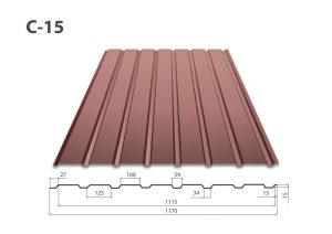 Профнастил ПС 15 • RAL 8017 • Matt • 0,5 mm • ARSELOR MITTAL • Польша • RAMKABUD Профнастил ПС 15 • RAL 8017 • Matt • 0,5 mm • ARSELOR MITTAL • Польша • RAMKABUD RAMKABUD- Купить стройматериалы для кровли и фасада