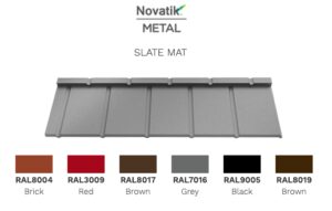Модульная черепица Novatik METAL SLATE МАТ Voestalpine RAMKABUD Модульная черепица Novatik METAL SLATE МАТ Voestalpine RAMKABUD RAMKABUD- Купить стройматериалы для кровли и фасада