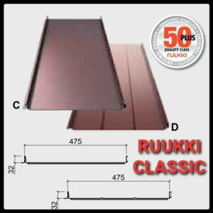 Кровельные фальцы-Ruukki Classic Premium- 0.6 мм  embossed, фальцевая кровля из Финляндии. RAMKABUD RAMKABUD- Купить стройматериалы для кровли и фасада