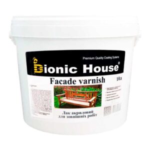 Лак для наружных работ по дереву Bionic-House 10л Бесцветный Полуматовый RAMKABUD Лак для наружных работ по дереву Bionic-House 10л Бесцветный Полуматовый RAMKABUD RAMKABUD- Купить стройматериалы для кровли и фасада