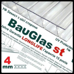 Сотовый поликарбонат 4 мм BauGlas ST Longlife 1UV прозрачный Стандарт (Сербия) RAMKABUD Сотовый поликарбонат 4 мм BauGlas ST Longlife 1UV прозрачный Стандарт (Сербия) RAMKABUD RAMKABUD- Купить стройматериалы для кровли и фасада