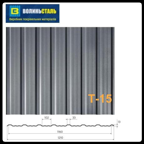 Профнастил Т-15  Волинь-Сталь RAMKABUD 2 Профнастил Т-15  Волинь-Сталь RAMKABUD RAMKABUD- Купить стройматериалы для кровли и фасада 2
