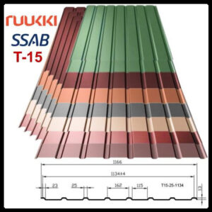 Ruukki T15 Профнастил / 0,5 мм / Rough Matt / RR 11 RAMKABUD 2 Ruukki T15 Профнастил / 0,5 мм / Rough Matt / RR 11 RAMKABUD RAMKABUD- Купить стройматериалы для кровли и фасада 2