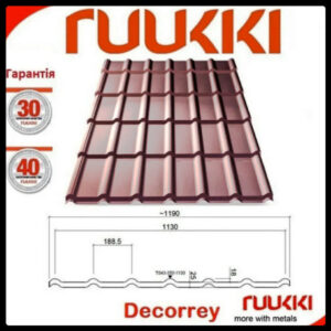 Металлочерепица Ruukki Decorrey Grand Crown BT — RR RAMKABUD Металлочерепица Ruukki Decorrey Grand Crown BT — RR RAMKABUD RAMKABUD- Купить стройматериалы для кровли и фасада