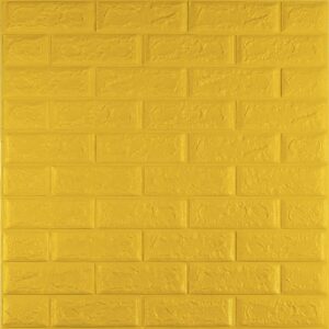 3D панель самоклеющаяся кирпич Желтый 700x770x5мм (010-5) SW-00000146 RAMKABUD 3D панель самоклеющаяся кирпич Желтый 700x770x5мм (010-5) SW-00000146 RAMKABUD RAMKABUD- Купить стройматериалы для кровли и фасада