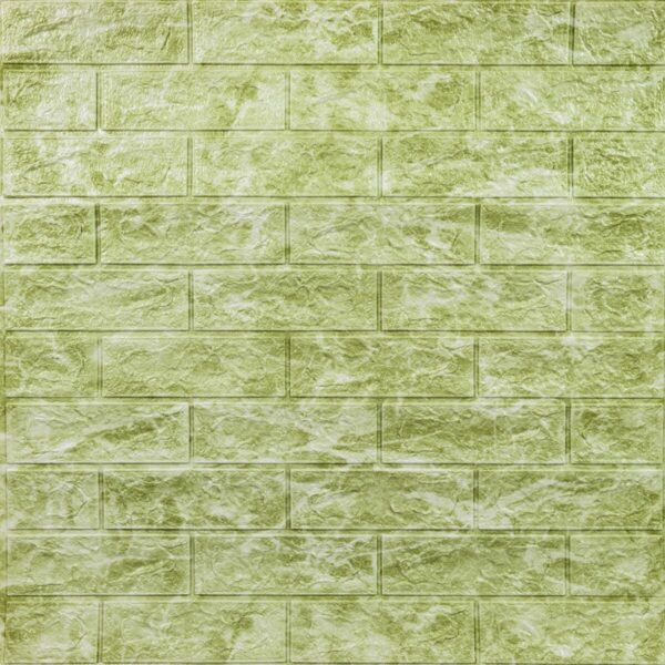 Декоративная 3D панель самоклейка под кирпич DEEP Green 700х770х5мм (069) SW-00000171 RAMKABUD RAMKABUD- Купить стройматериалы для кровли и фасада 2