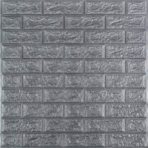3D панель самоклеющаяся кирпич Серебро 700х770х5мм (017-5) SW-00000038 RAMKABUD 3D панель самоклеющаяся кирпич Серебро 700х770х5мм (017-5) SW-00000038 RAMKABUD RAMKABUD- Купить стройматериалы для кровли и фасада