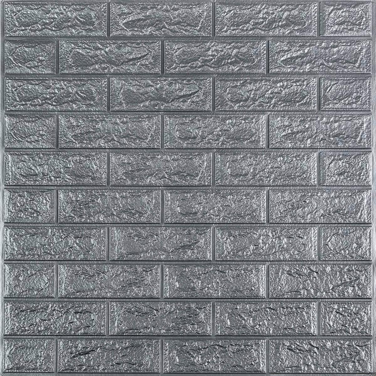 3D панель самоклеющаяся кирпич Серебро 700х770х5мм (017-5) SW-00000038 RAMKABUD 2 3D панель самоклеющаяся кирпич Серебро 700х770х5мм (017-5) SW-00000038 RAMKABUD RAMKABUD- Купить стройматериалы для кровли и фасада 2