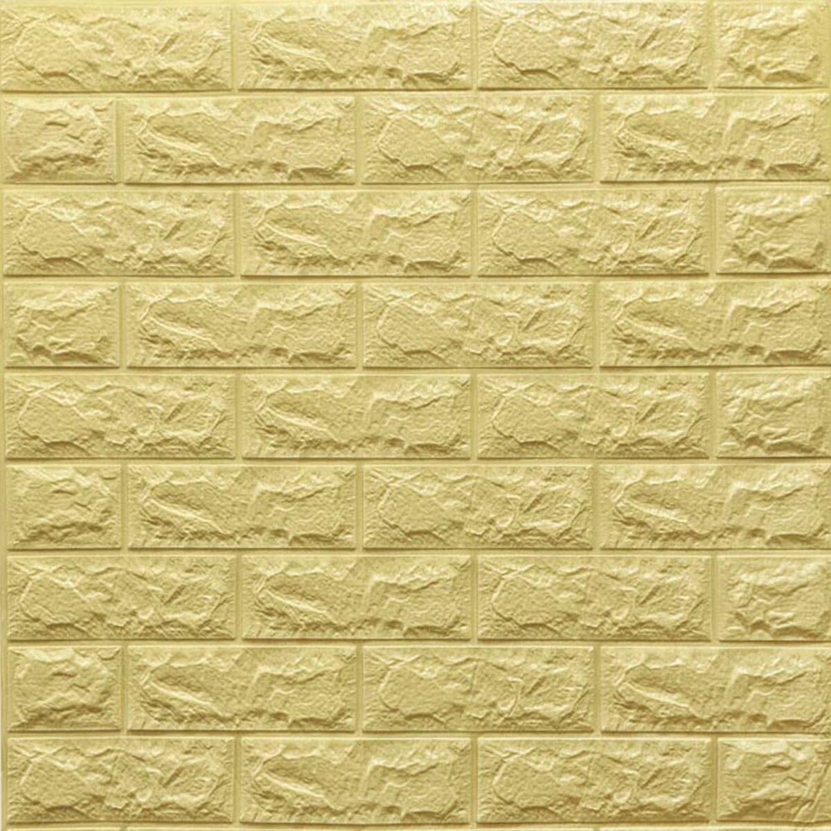3D панель самоклеющаяся кирпич Желто-песочный 700x770x7мм (009-7) SW-00000046 RAMKABUD 2 3D панель самоклеющаяся кирпич Желто-песочный 700x770x7мм (009-7) SW-00000046 RAMKABUD RAMKABUD- Купить стройматериалы для кровли и фасада 2