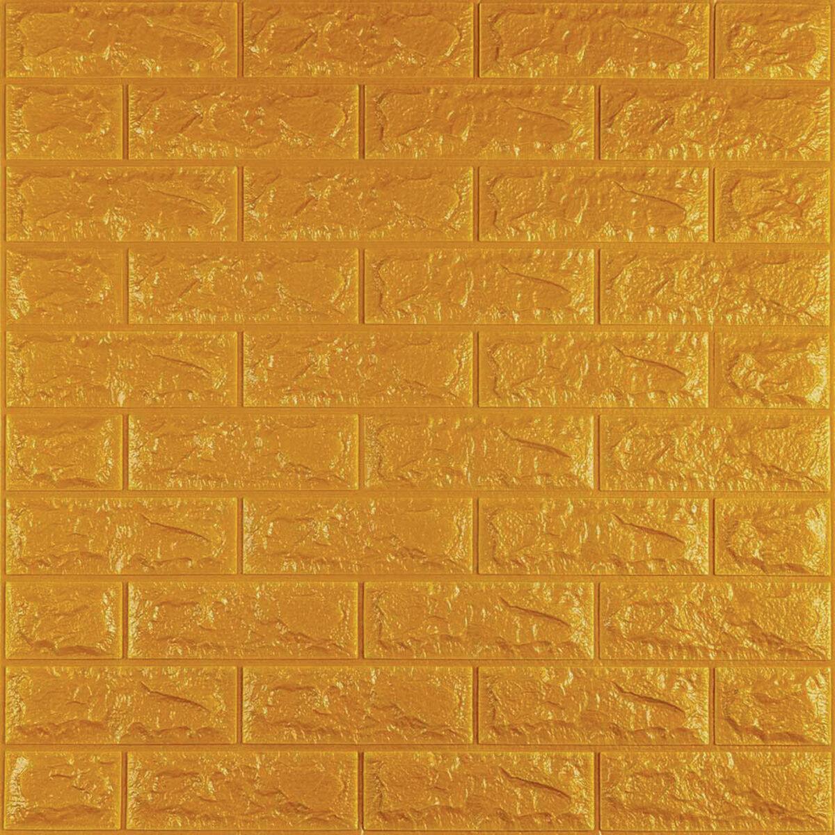3D панель самоклеющаяся кирпич Золотой 700x770x7мм (011-7) SW-00000052 RAMKABUD 2 3D панель самоклеющаяся кирпич Золотой 700x770x7мм (011-7) SW-00000052 RAMKABUD RAMKABUD- Купить стройматериалы для кровли и фасада 2