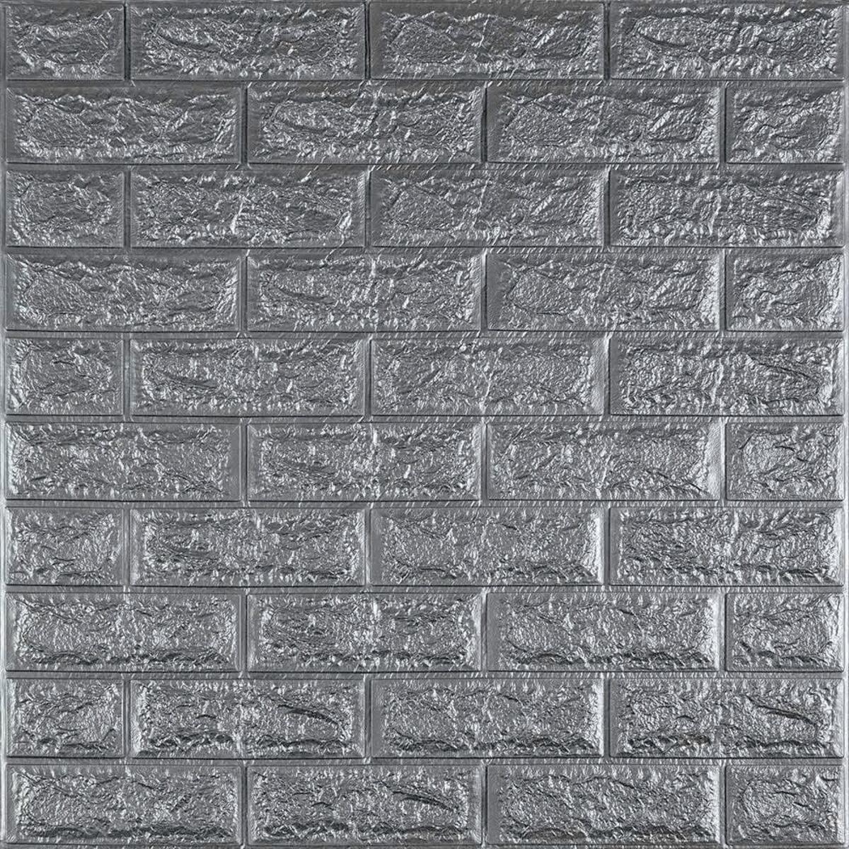 3D панель самоклеющаяся кирпич Серебро 700x770x7мм (017-7) SW-00000059 RAMKABUD 2 3D панель самоклеющаяся кирпич Серебро 700x770x7мм (017-7) SW-00000059 RAMKABUD RAMKABUD- Купить стройматериалы для кровли и фасада 2