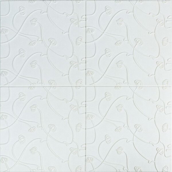 Панель 3D WHITE 700*700*6mm (D) SW-00001958 RAMKABUD RAMKABUD- Купить стройматериалы для кровли и фасада 2