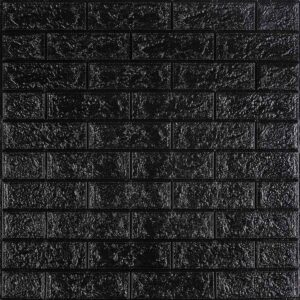 3D панель самоклеющаяся кирпич Черный 700x770x3мм (019-3) SW-00000584 RAMKABUD 3D панель самоклеющаяся кирпич Черный 700x770x3мм (019-3) SW-00000584 RAMKABUD RAMKABUD- Купить стройматериалы для кровли и фасада