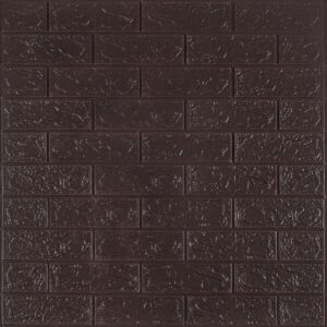 3D панель самоклеющаяся кирпич Чёрный шоколад 700x770x3мм (018-3) SW-00000543 RAMKABUD 3D панель самоклеющаяся кирпич Чёрный шоколад 700x770x3мм (018-3) SW-00000543 RAMKABUD RAMKABUD- Купить стройматериалы для кровли и фасада