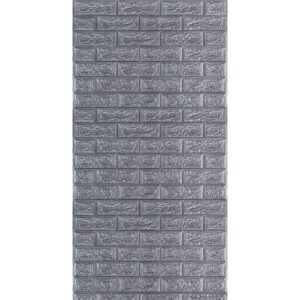 R017-2 Панель стеновая в рулоне 3D 700мм*3,08м*2мм серый кирпич (D) SW-00002535 RAMKABUD RAMKABUD- Купить стройматериалы для кровли и фасада