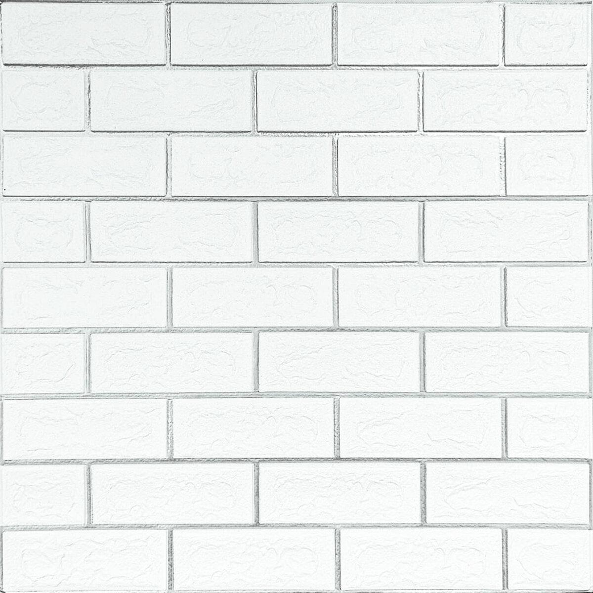 Панель стеновая 70*70cm*5mm белый кирпич с серебром (D) SW-00001502 RAMKABUD 2 Панель стеновая 70*70cm*5mm белый кирпич с серебром (D) SW-00001502 RAMKABUD RAMKABUD- Купить стройматериалы для кровли и фасада 2