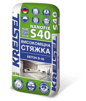 Kreisel NANOFIX S40 Высокопрочная стяжка для полов БЕТОН B-35 RAMKABUD RAMKABUD- Купить стройматериалы для кровли и фасада