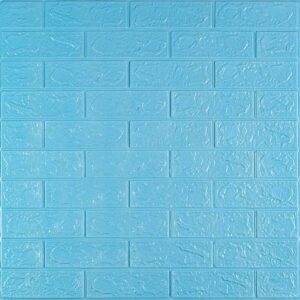 3D панель самоклеющаяся кирпич Голубой 700x770x3мм (005-3) SW-00000232 RAMKABUD RAMKABUD- Купить стройматериалы для кровли и фасада