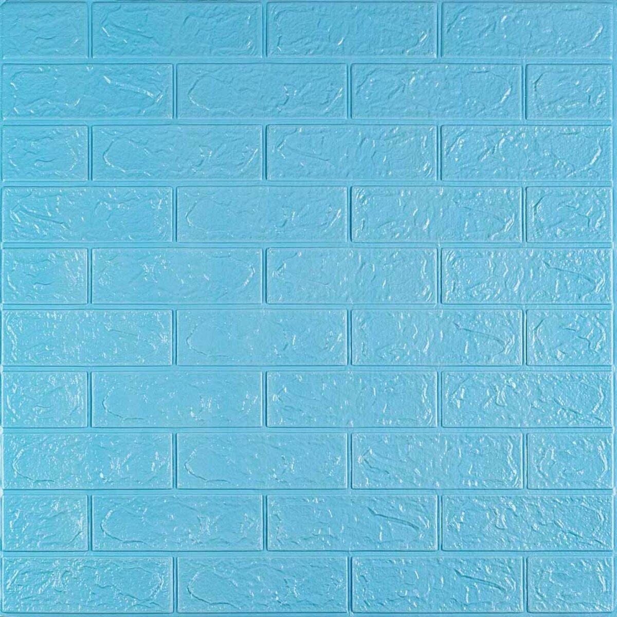 3D панель самоклеющаяся кирпич Голубой 700x770x3мм (005-3) SW-00000232 RAMKABUD 2 3D панель самоклеющаяся кирпич Голубой 700x770x3мм (005-3) SW-00000232 RAMKABUD RAMKABUD- Купить стройматериалы для кровли и фасада 2