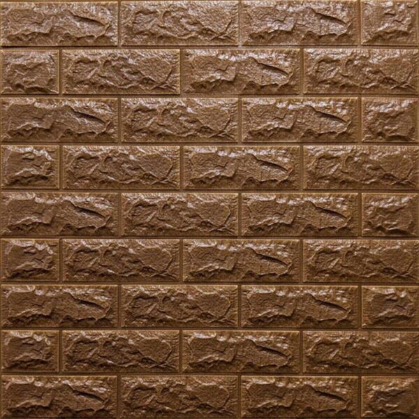 3D панель самоклеющаяся кирпич Коричневый 700x770x7мм (020-7) SW-00000053 RAMKABUD RAMKABUD- Купить стройматериалы для кровли и фасада 2